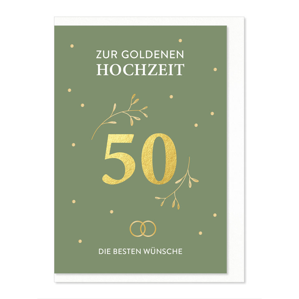 Goldhochzeitskarte Bild KOMMA³ 01-423 KOMMA³ 01-423 Bild