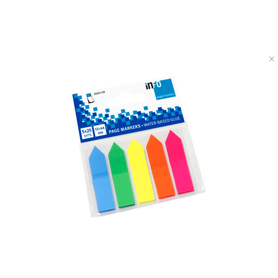 Pagemarker Pfeile 12,5 x 43 mm 125 Blatt sortiert INFO NOTES 2682-09 UPM RAFLATAC 2682-09