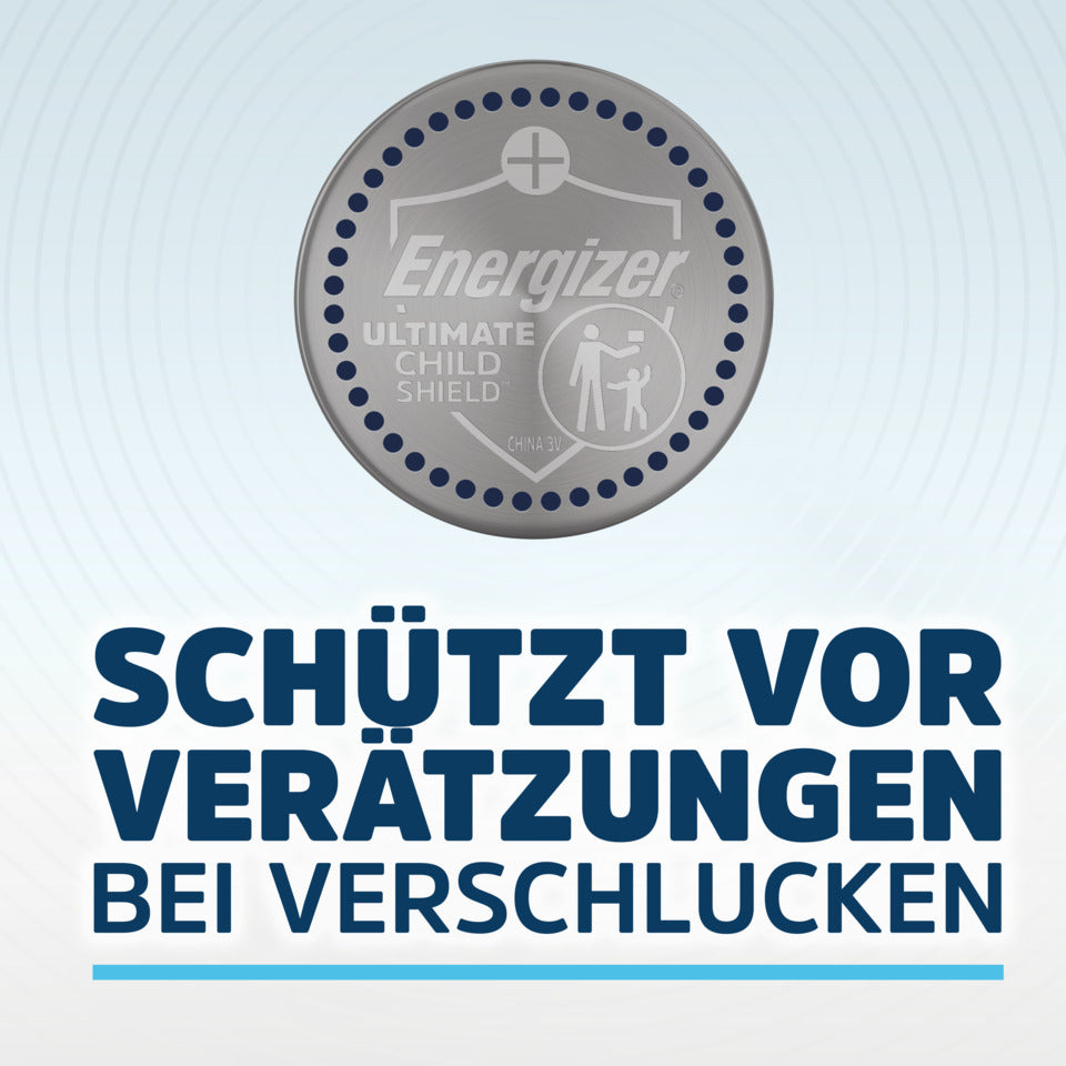 Knopfzellen-Batterie Lithium CR2032, 235 mAh, UltimateChildShield, 4 Stück ENERGIZER E304206103 ENERGIZER E304206103 UltimateChildShield