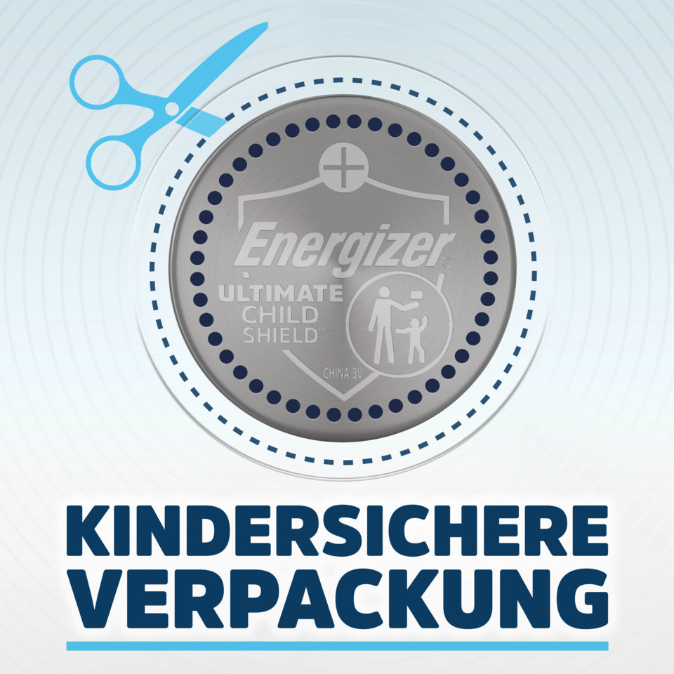 Knopfzellen-Batterie Lithium CR2032, 235 mAh, UltimateChildShield, 4 Stück ENERGIZER E304206103 ENERGIZER E304206103 UltimateChildShield