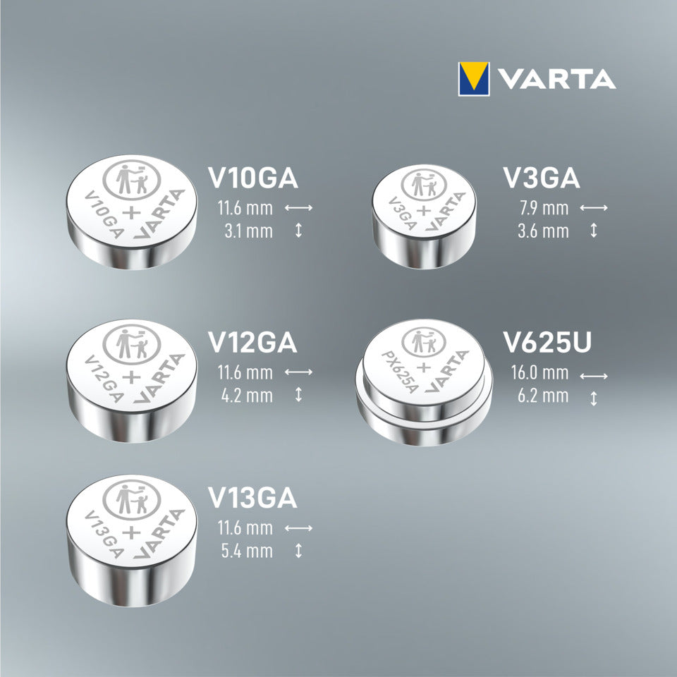 Knopfzellen-Batterie Alkali-Mangan LR43/V12GA, 1 Stück VARTA 04278101401 VARTA 04278101401 LR43