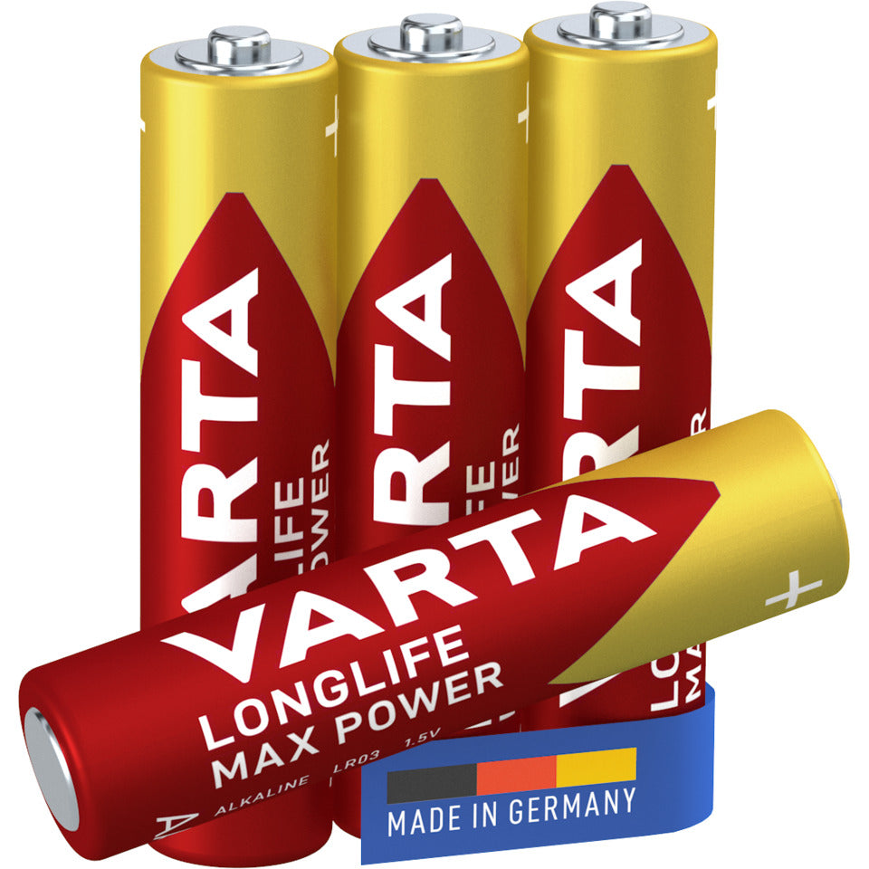 Batterie Alkali-Mangan Longlife Max Power, LR03/AAA/Micro, 4 Stück VARTA 04703101404 VARTA 04703110404/04703101404  Bk4St
