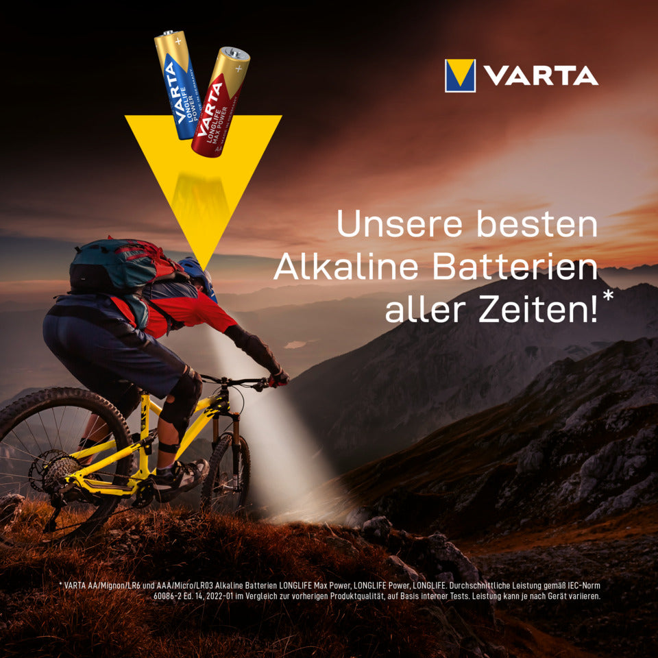 Batterie Alkali-Mangan Longlife Max Power, LR6/AA/Mignon, 4 Stück VARTA 04706101404 VARTA 4706110404/04706101404  Bk4St