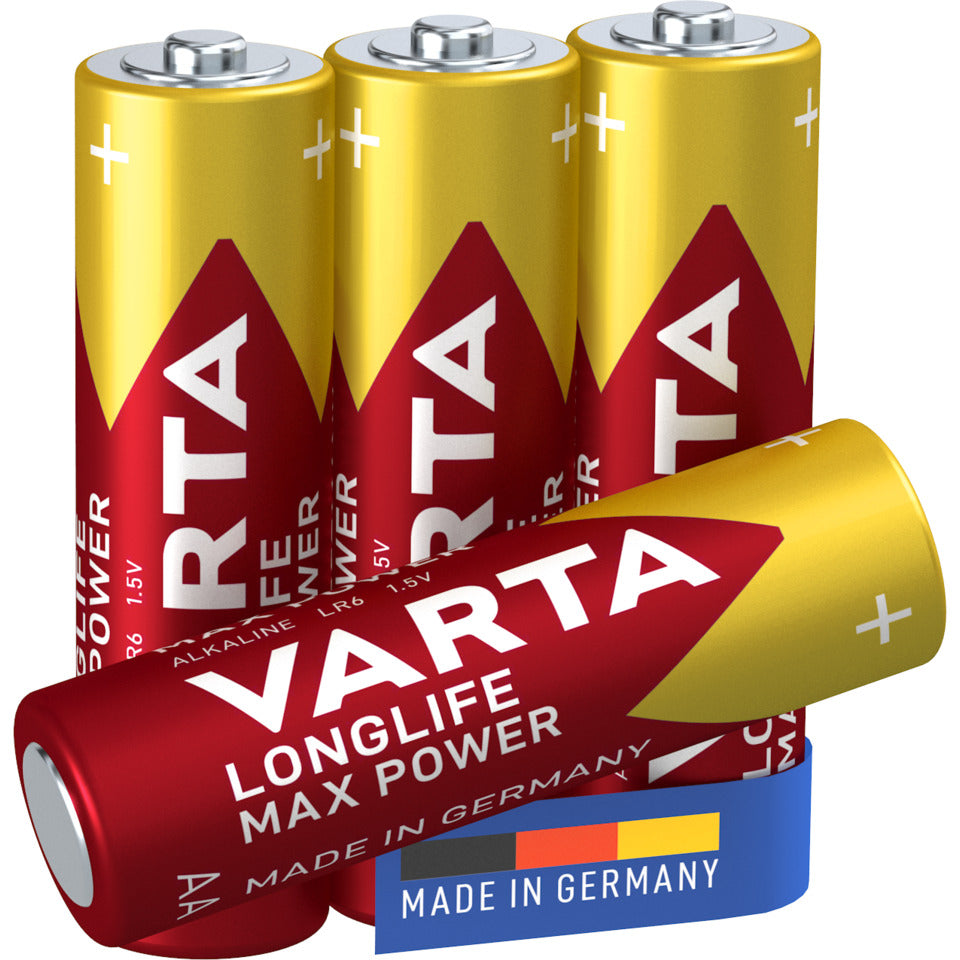 Batterie Alkali-Mangan Longlife Max Power, LR6/AA/Mignon, 4 Stück VARTA 04706101404 VARTA 4706110404/04706101404  Bk4St