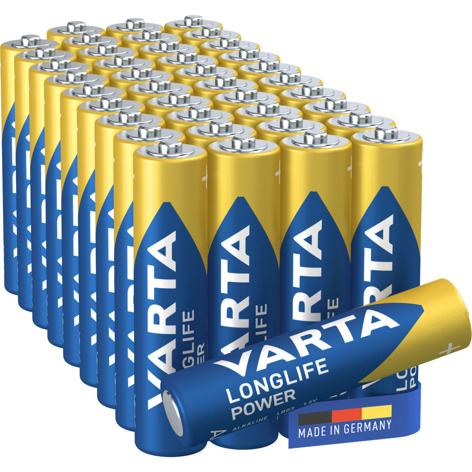 Batterie Alkali-Mangan, Micro AAA, Longlife Power, LR03, 1.5V, 40 Batterien VARTA 4903121154