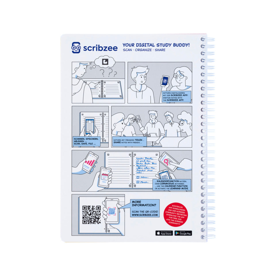 Collegeblock Touch, B5, 80 Blatt, liniert, sortiert OXFORD 400207025 OXFORD 400207025 Touch