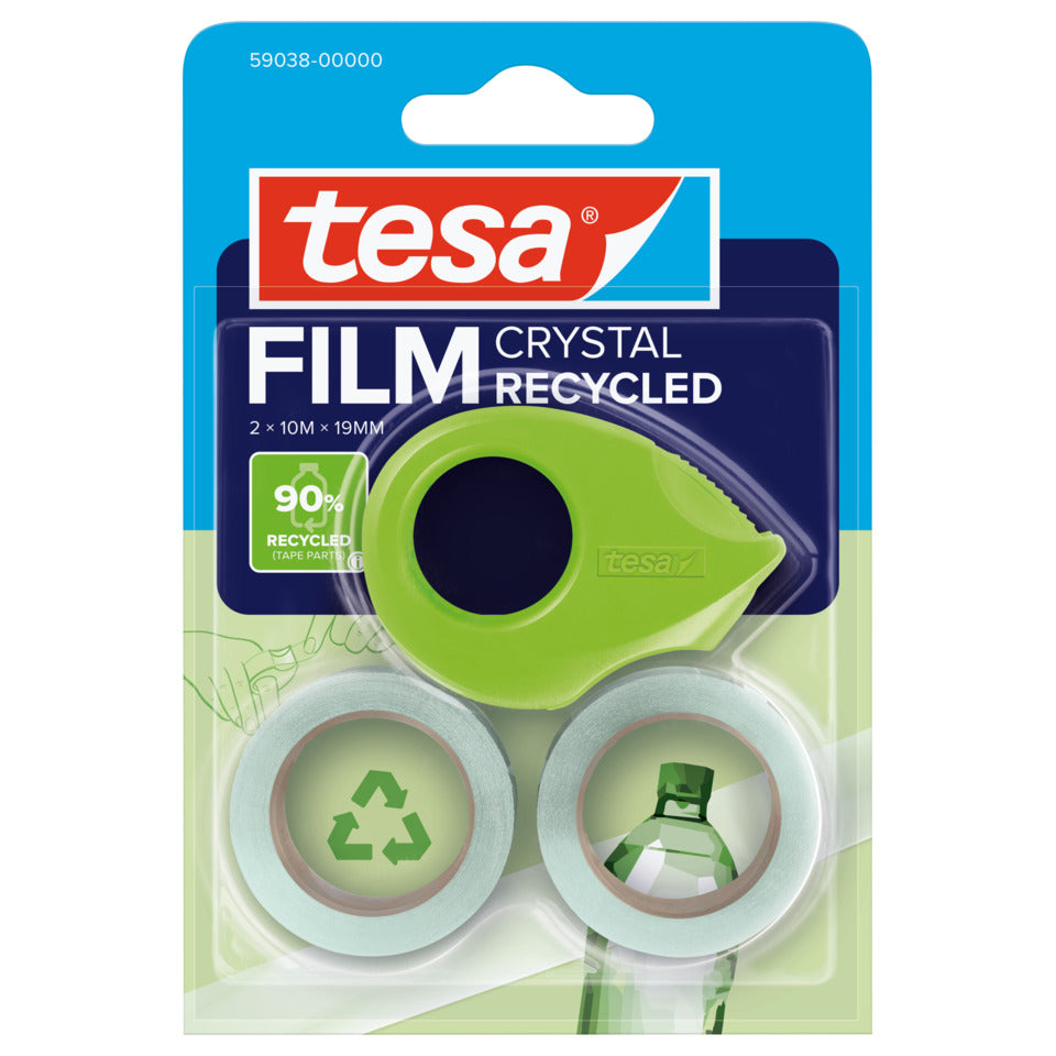 Handabroller Mini Eco & Crystal+2 Rollen, 10mx19mm, TESA 59038-00000-01 TESA 59038-00000-01 19mm x10m Mini