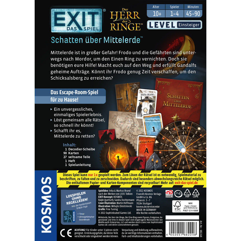 Mitbringspiel Exit Herr der Ringe KOSMOS 682248 KOSMOS 682248 Der Herr der Ringe