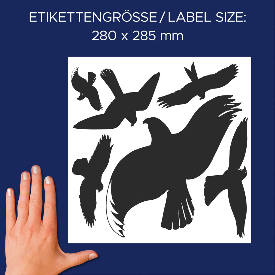 Hinweisetiketten Warnvögel, 6 Stück, schwarz AVERY ZWECKFORM 4485 ZWECKFORM 4485 versch. Gr. 6ST