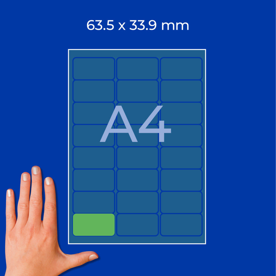 Etiketten farbig ablösbar, 63,5x33,9mm, 480 Stück, grün AVERY ZWECKFORM L6033-20 ZWECKFORM L6033-20 480St
