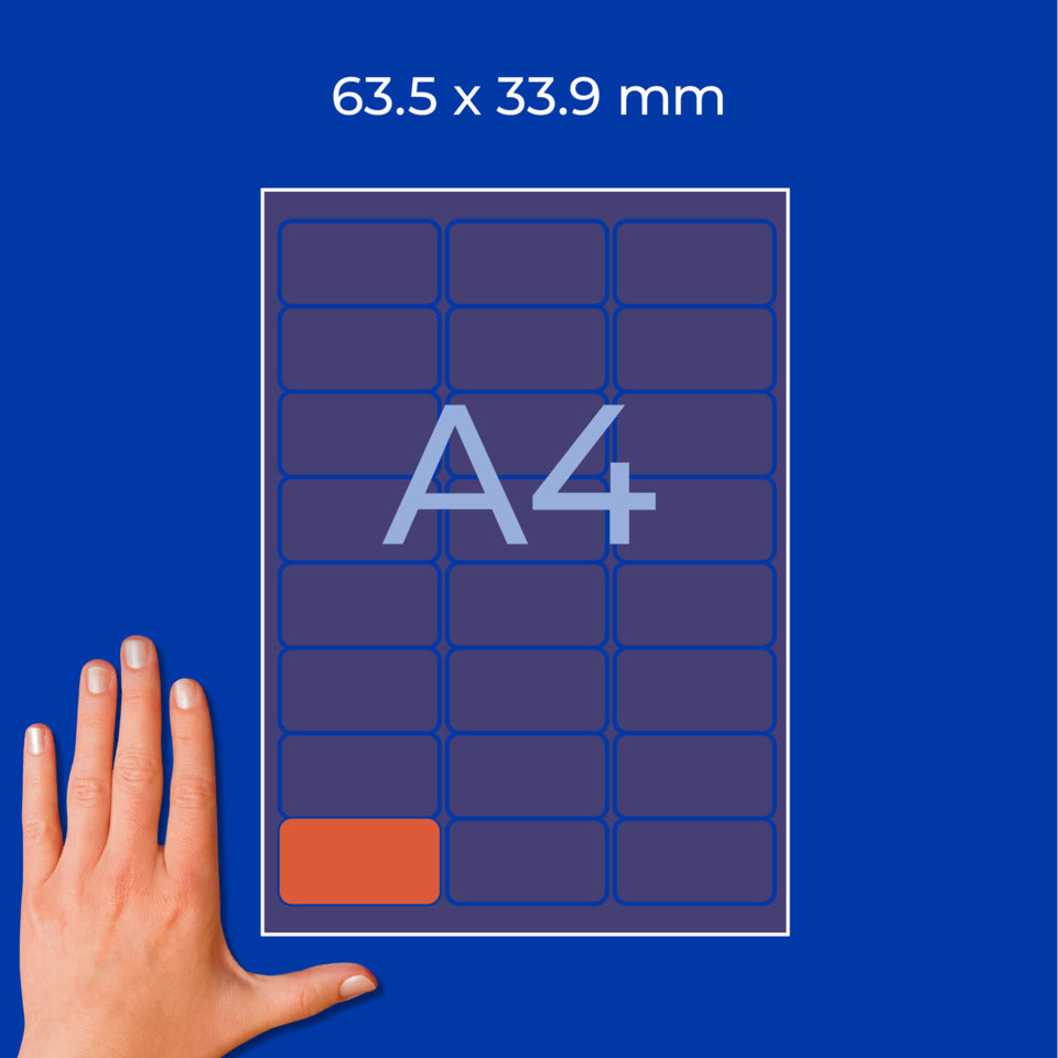 Etiketten farbig ablösbar, 63,5x33,9mm, 480 Stück, rot AVERY ZWECKFORM L6034-20 ZWECKFORM L6034-20  480St