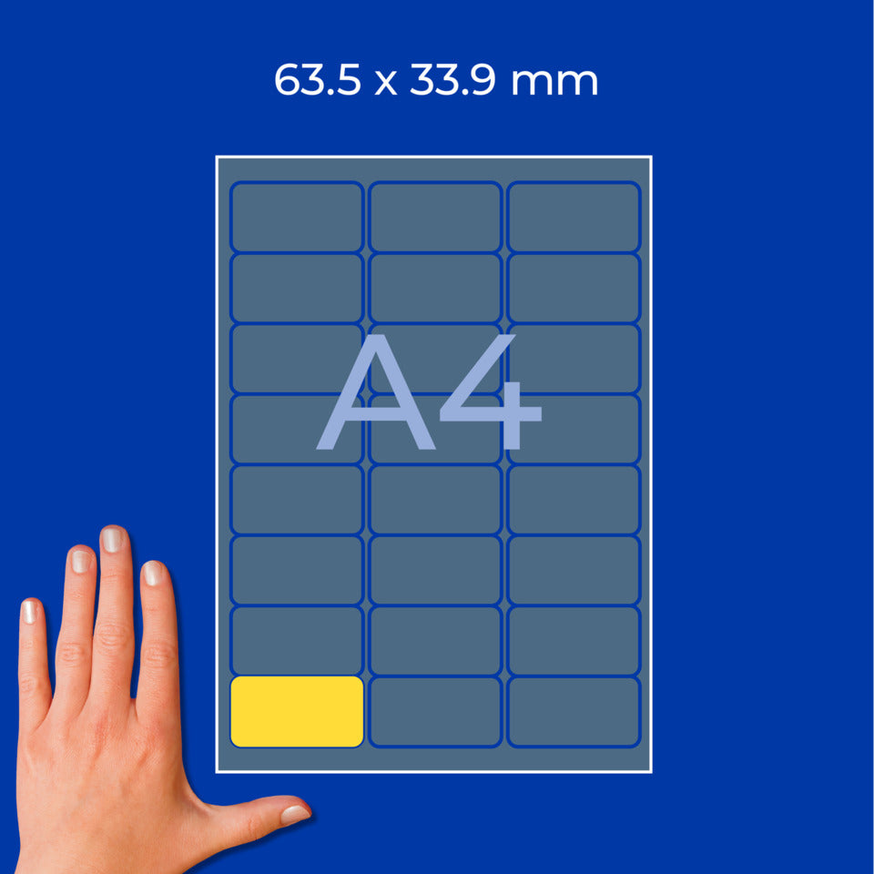 Etiketten farbig ablösbar, 63,5x33,9mm, 480 Stück, gelb AVERY ZWECKFORM L6035-20 ZWECKFORM L6035-20 480St