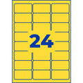 Etiketten farbig ablösbar, 63,5x33,9mm, 480 Stück, gelb AVERY ZWECKFORM L6035-20 ZWECKFORM L6035-20 480St