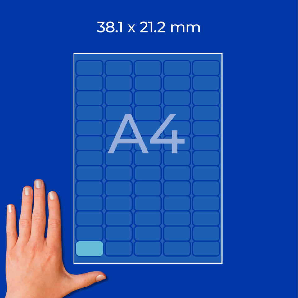 Etiketten farbig ablösbar, 38x21,2mm, 1300 Stück, blau AVERY ZWECKFORM L4791-20 ZWECKFORM L4791-20  1300St