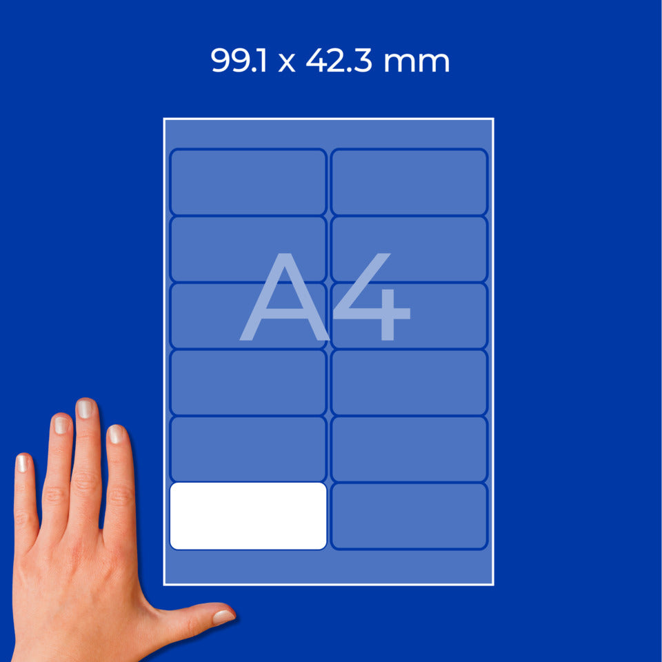 Universaletiketten ablösbar, 99,1x42,3mm, 1200 Stück, weiß AVERY ZWECKFORM L4743REV-100 ZWECKFORM L4743REV-100  1200St