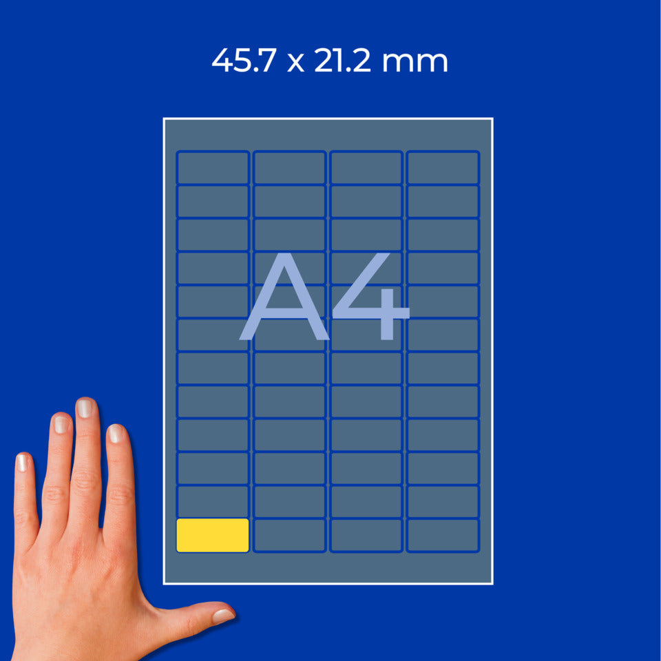 Farbige Etiketten ablösbar, 45,7x21,2mm, 960 Stück, gelb AVERY ZWECKFORM L6041-20