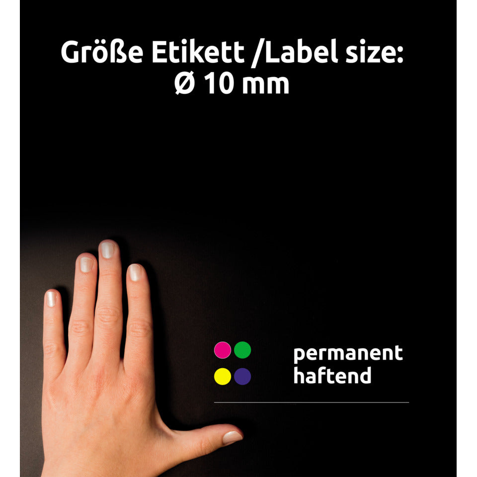 Markierungspunkte, Ø10mm, 800 Stück, blau AVERY ZWECKFORM 3853 ZWECKFORM 3853 i.Spender