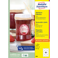 Runde Etiketten ablösbar, Ø65mm, 80 Stück, weiß AVERY ZWECKFORM 5081 ZWECKFORM 5081 ablösbar
