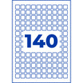 Universaletiketten, 15 x 15 mm, PPWR, permanent, Polyester, 1.120 Stück, weiß AVERY ZWECKFORM L7071-8 AVERY ZWECKFORM L7071-8 permanent