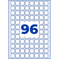 Universaletiketten, 20 x 20 mm, permanent, Polyester, 768 Stück, weiß AVERY ZWECKFORM L7072-8 AVERY ZWECKFORM L7072-8 permanent