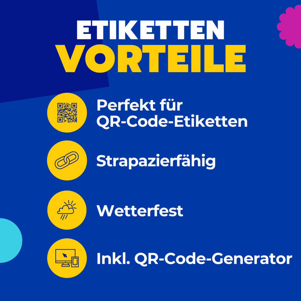 Universaletiketten für QR-Code, 35 x 35 mm, permanent, Polyester, 700 Stück, weiß AVERY ZWECKFORM L7075-20 AVERY ZWECKFORM L7075-20 permanent