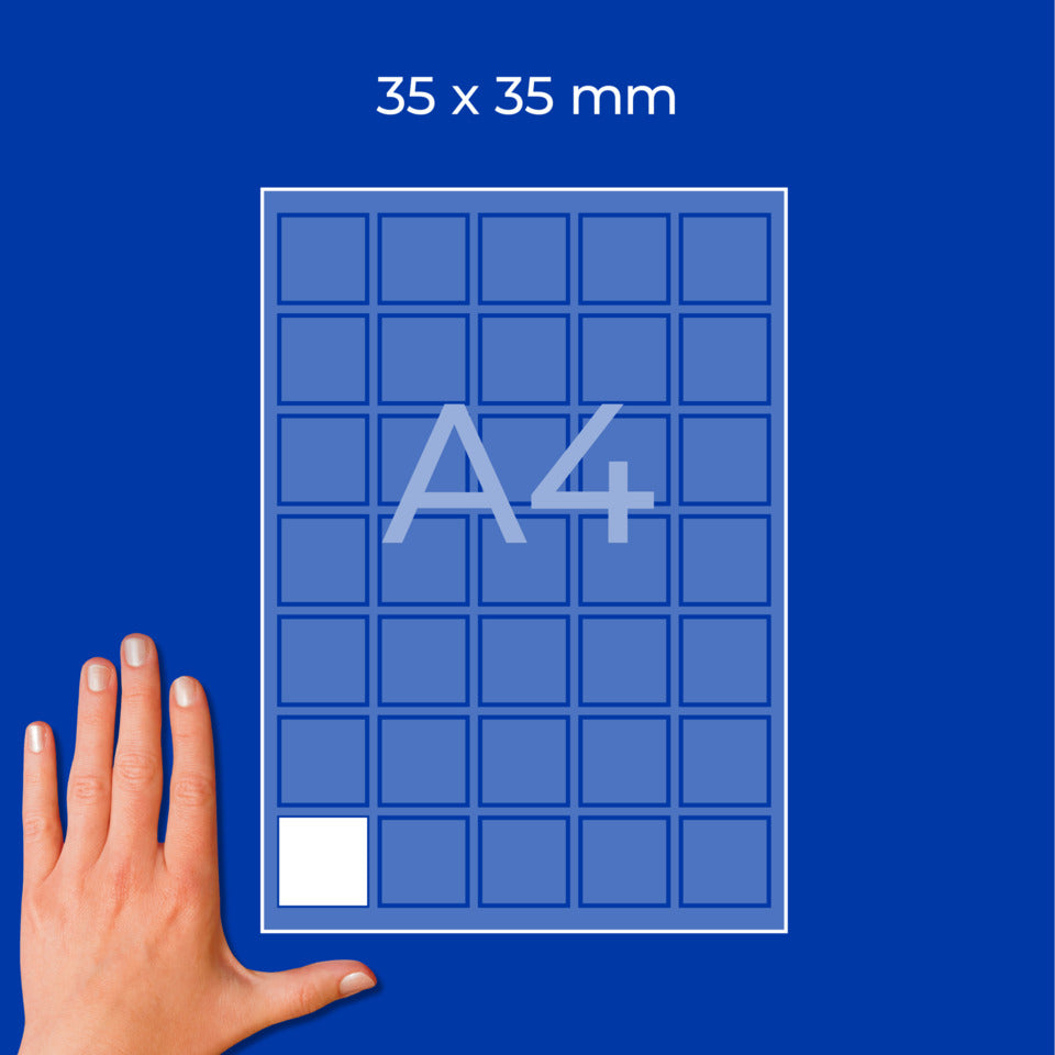 Universaletiketten für QR-Code, 35 x 35 mm, permanent, Polyester, 700 Stück, weiß AVERY ZWECKFORM L7075-20 AVERY ZWECKFORM L7075-20 permanent