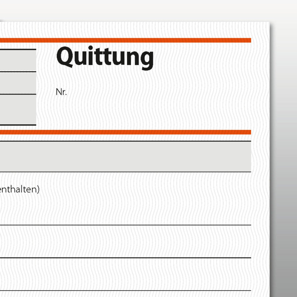 Quittung mit MwSt.-Nachweis, A6 quer, 50 Blatt SIGEL QU619