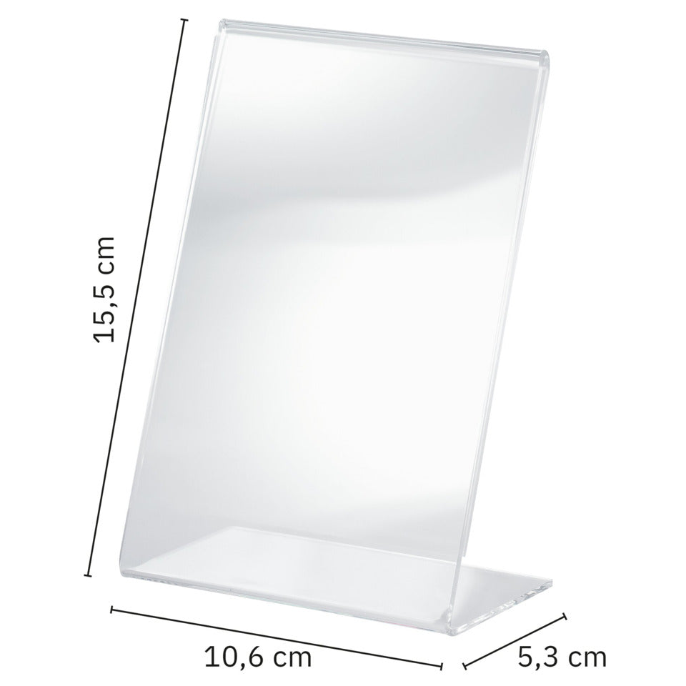 Tischaufsteller Acryl, A6 hoch, schräg SIGEL TA214 SIGEL TA214 schräg
