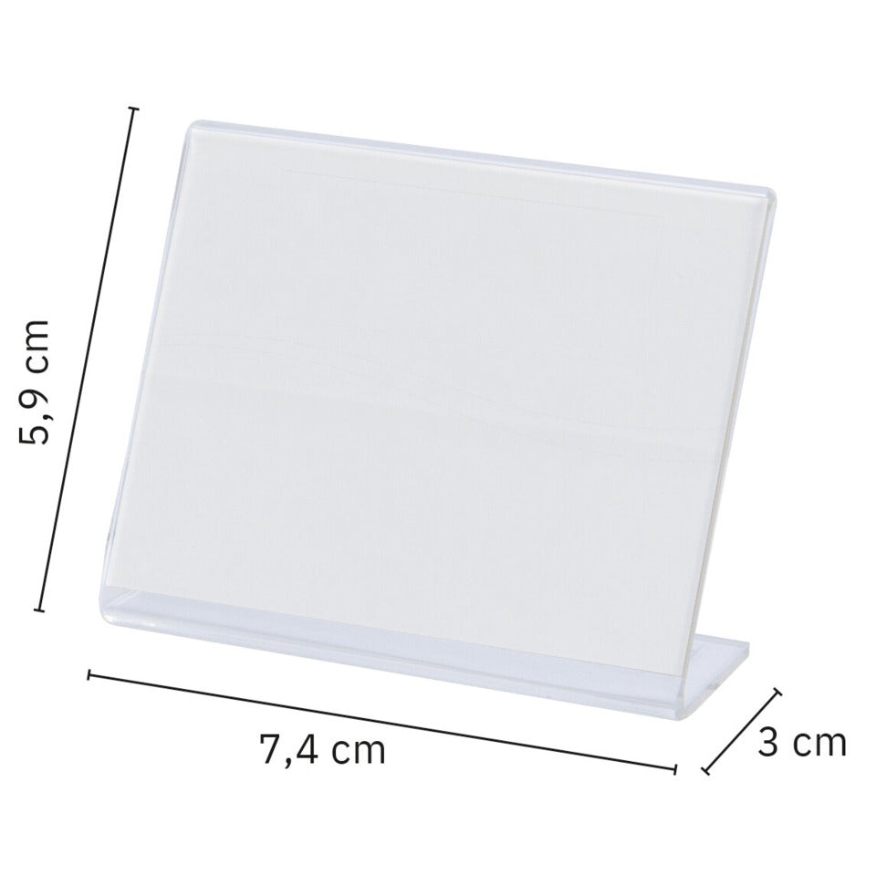 Info-/Preisaufsteller, A8 quer, 10 Stück, glasklar SIGEL PA103 SIGEL PA103 schräg Acryl