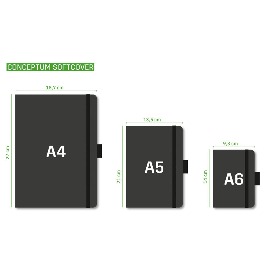 Notizbuch Conceptum, A4, Softcover, liniert, schwarz SIGEL CO311 CONCEPTUM CO311 Softcover