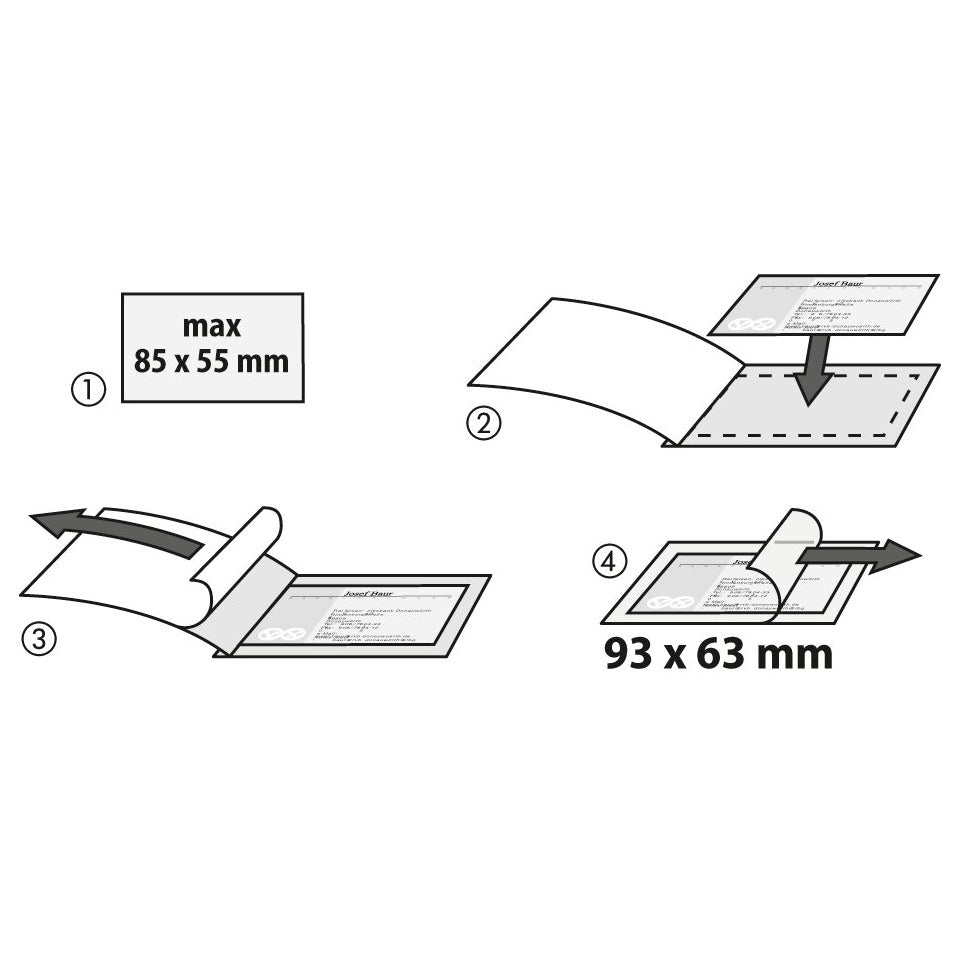 Laminierhülle, 85 x 55 mm, 300 µm, matt,  100 Stück SIGEL VZ215 SIGEL VZ215 bis Kartenformat 85x55mm
