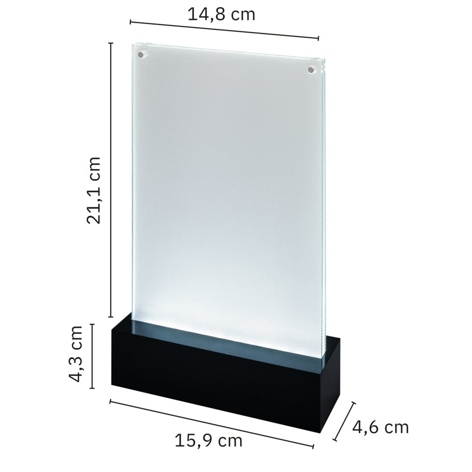 LED-Tischaufsteller luminous, A5, glasklar SIGEL TA422 SIGEL TA422 luminous