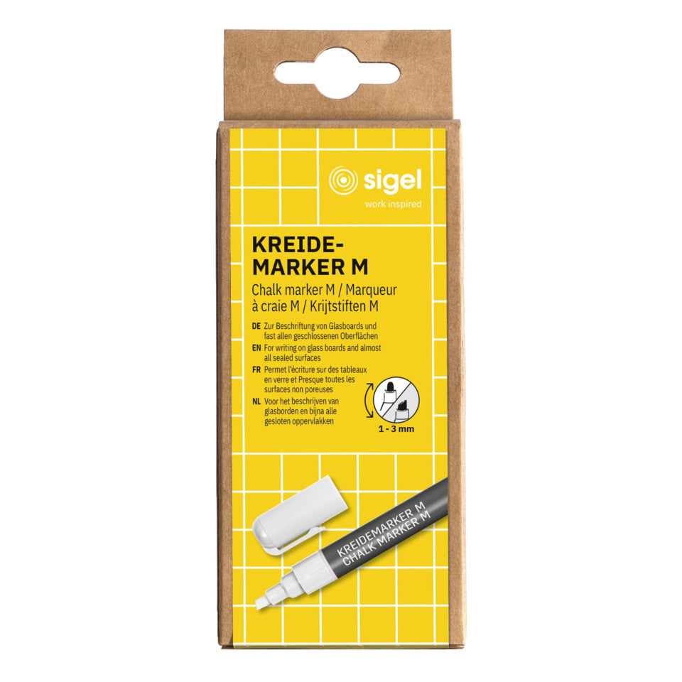 Kreidemarker 50, 1-5mm, Keilspitze, weiß SIGEL BA181 SIGEL BA181 Keilspitze 50