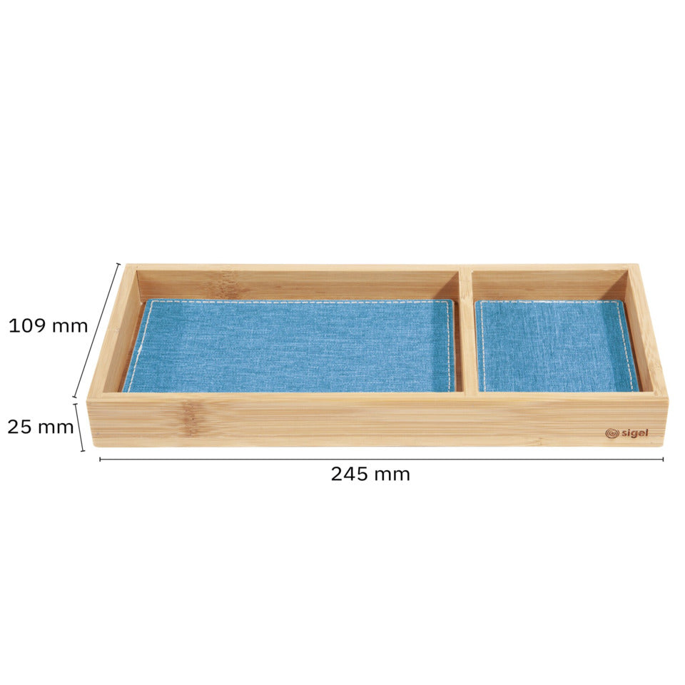 Federschale Bambus, 245 x 25 x 109 mm, hellblau/dunkelgrau SIGEL SA206 SIGEL SA206  245x25x109mm