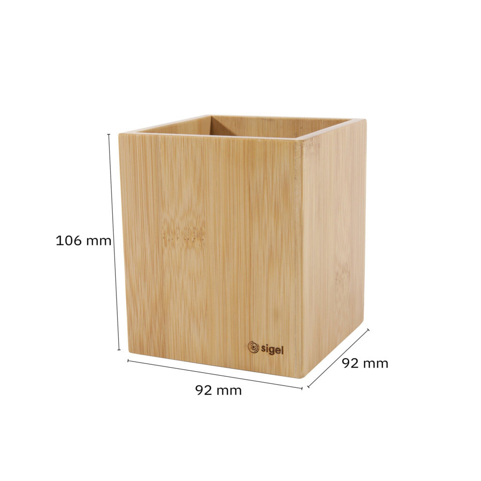 Schreibköcher Bambus, 92 x 106 x 92 mm, natur SIGEL SA204 SIGEL SA204 92x106x92mm