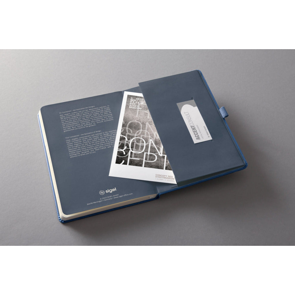 Notizbuch Conceptum, A5, 80g/m², Hardcover, kariert, blue metallic SIGEL CO402 SIGEL CO402 Conceptum Hardcover