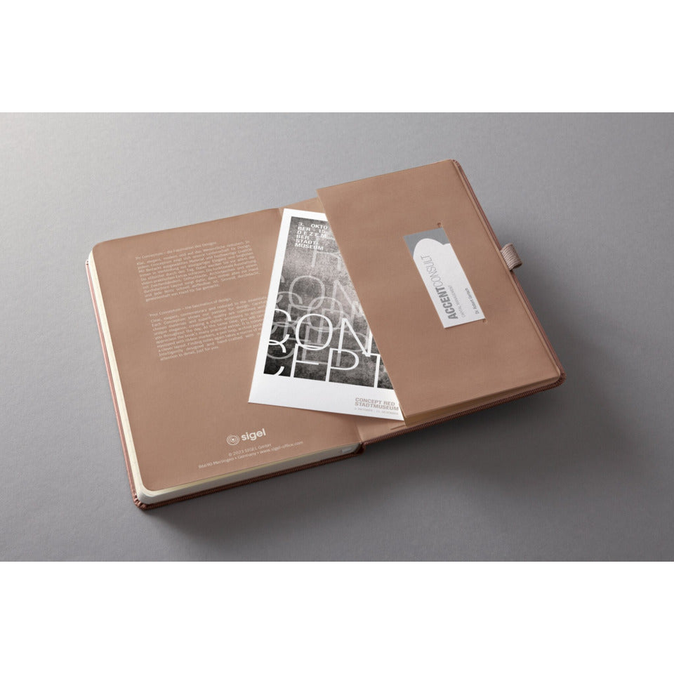 Notizbuch Conceptum, A5, 80g/m², 97 Blatt, Hardcover, liniert, rose metallic SIGEL CO401 SIGEL CO401 Conceptum Hardcover