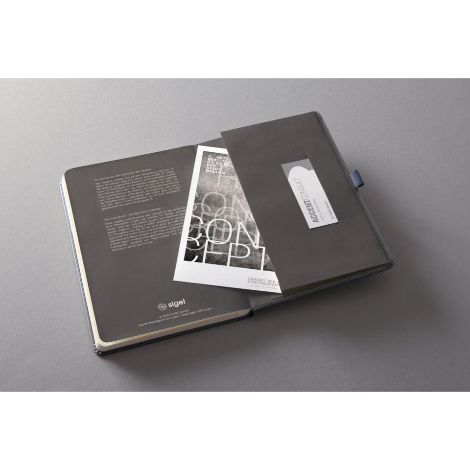 Notizbuch Conceptum, A5, 80 g/m², Hardcover, liniert, grau metallic SIGEL CO405 SIGEL CO405 Conceptum Hardcover