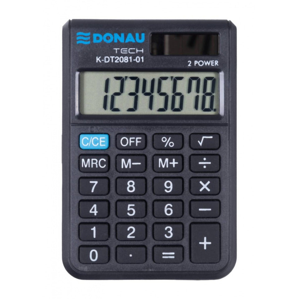 Taschenrechner 8-stellig schwarz DONAU K-DT2081-01 DONAU Tech K-DT2081-01