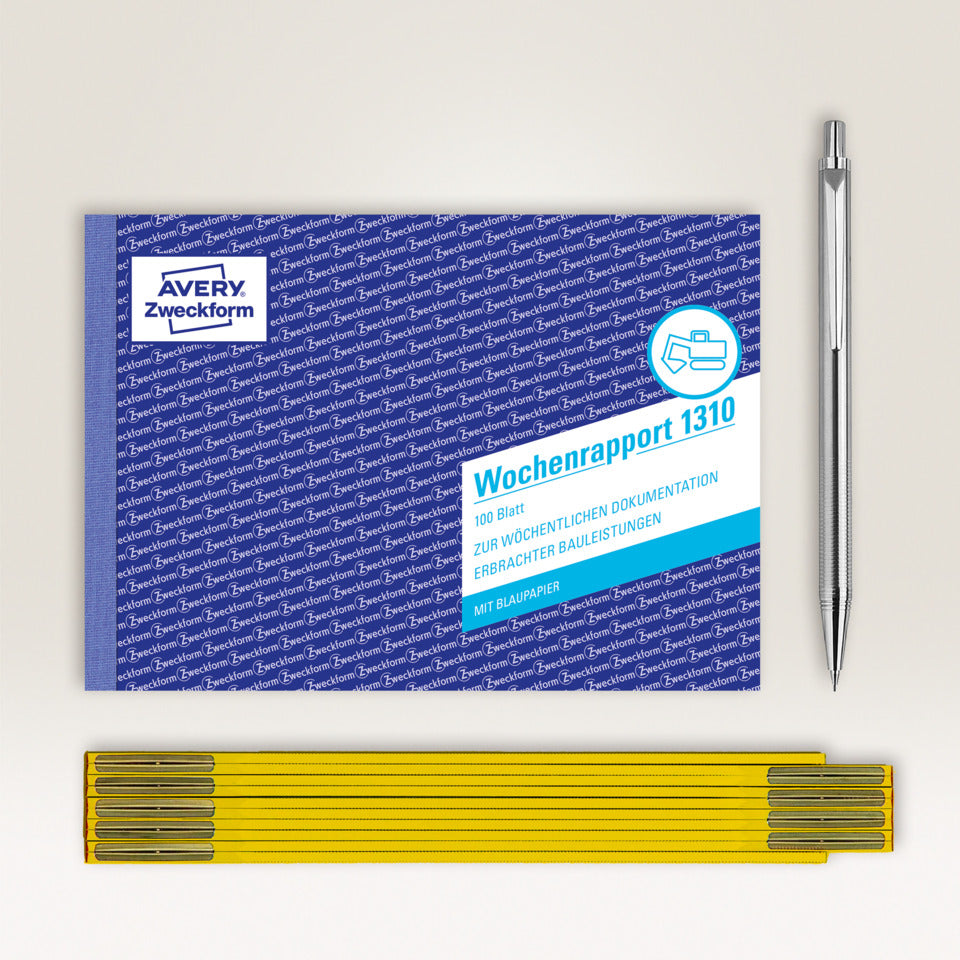 Wochenrapport mit Blaupapier, A5 quer, 100 Blatt AVERY ZWECKFORM 1310 ZWECKFORM 1310 Wochenrapport