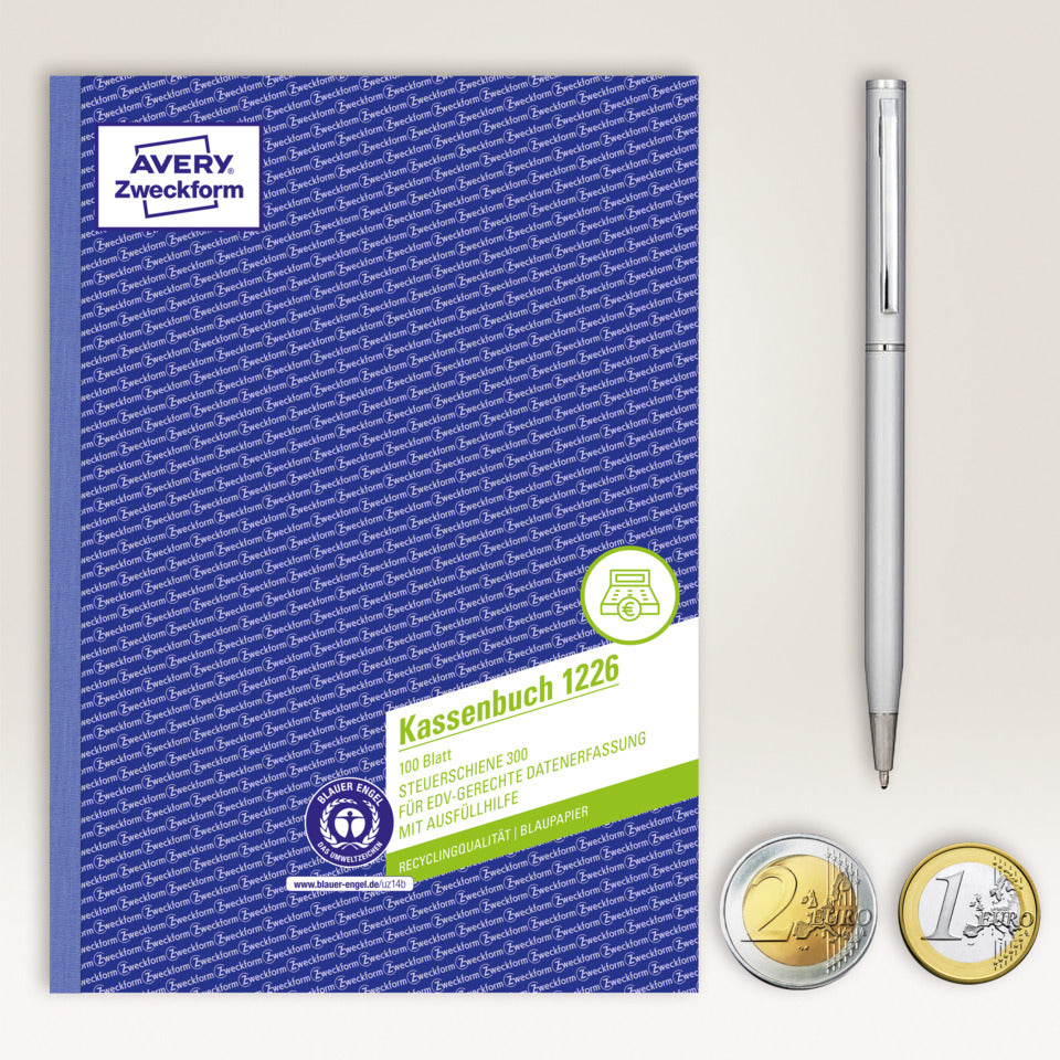 Kassenbuch mit Blaupapier, A4, 100 Blatt AVERY ZWECKFORM 1226 AVERY ZWECKFORM 1226 Recycling