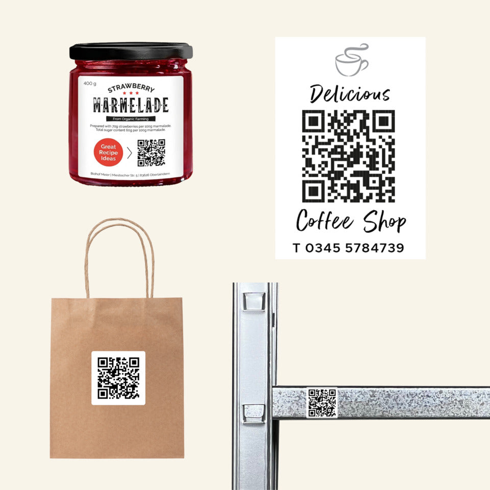 Universaletiketten für QR-Code, 35 x 35 mm, permanent, Polyester, 700 Stück, weiß AVERY ZWECKFORM L7075-20 AVERY ZWECKFORM L7075-20 permanent