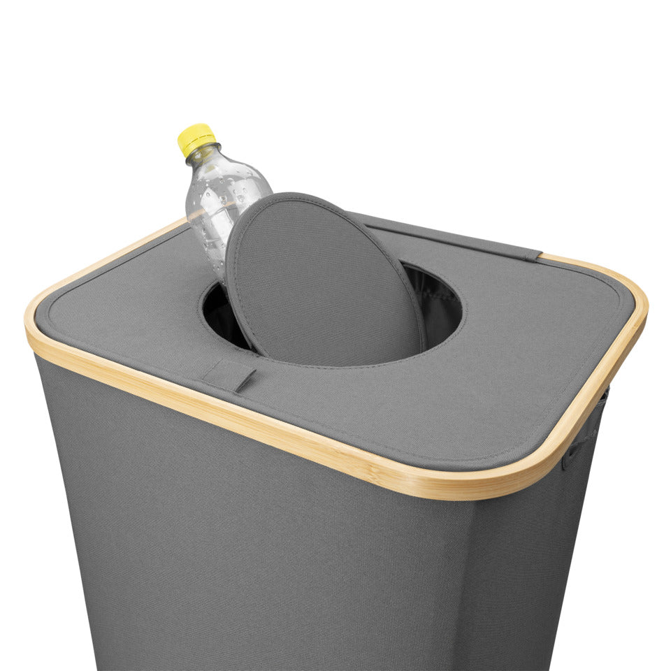 Pfandflaschensammler, 415 x 745 x 345 mm, 100 Liter, eckig, grau HELIT H2406087 HELIT H2406087 415x745x345mm