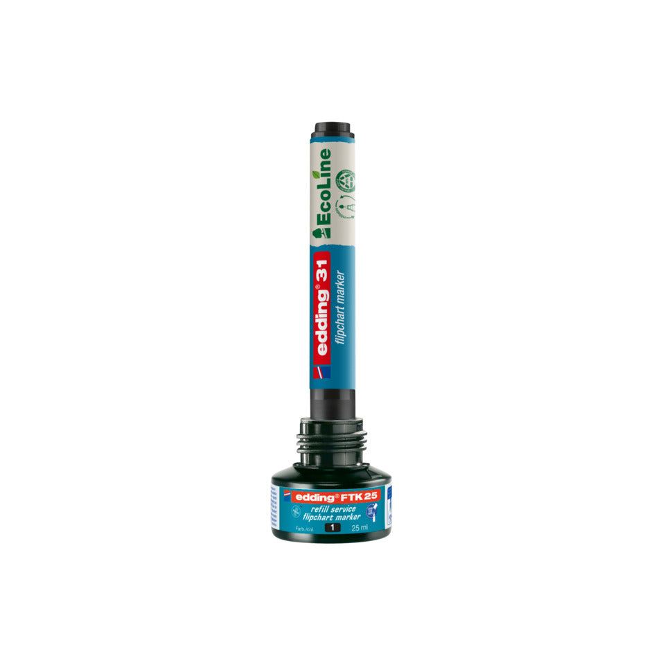 Nachfülltinte FTK 25, Flipchartmarker, 25ml, rot EDDING 4-FTK25002