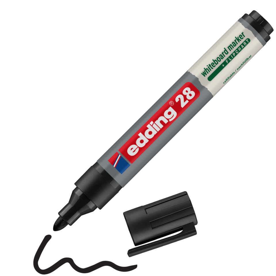 Whiteboardmarker EcoLine, 1,5-3mm, Rundspitze, schwarz EDDING 4-28001 EDDING 28001