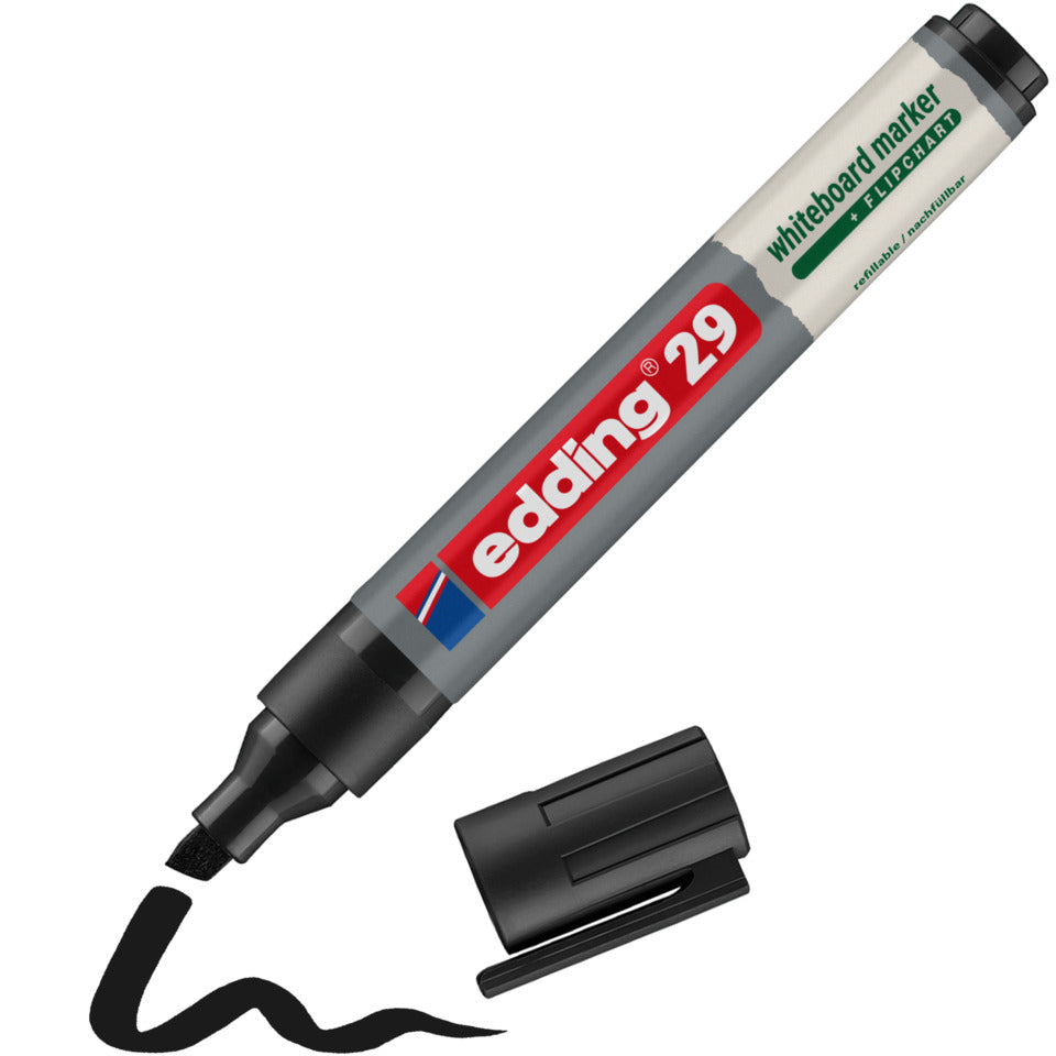 Whiteboardmarker EcoLine, 1,5-5mm, Keilspitze, schwarz EDDING 4-29001 EDDING 29001