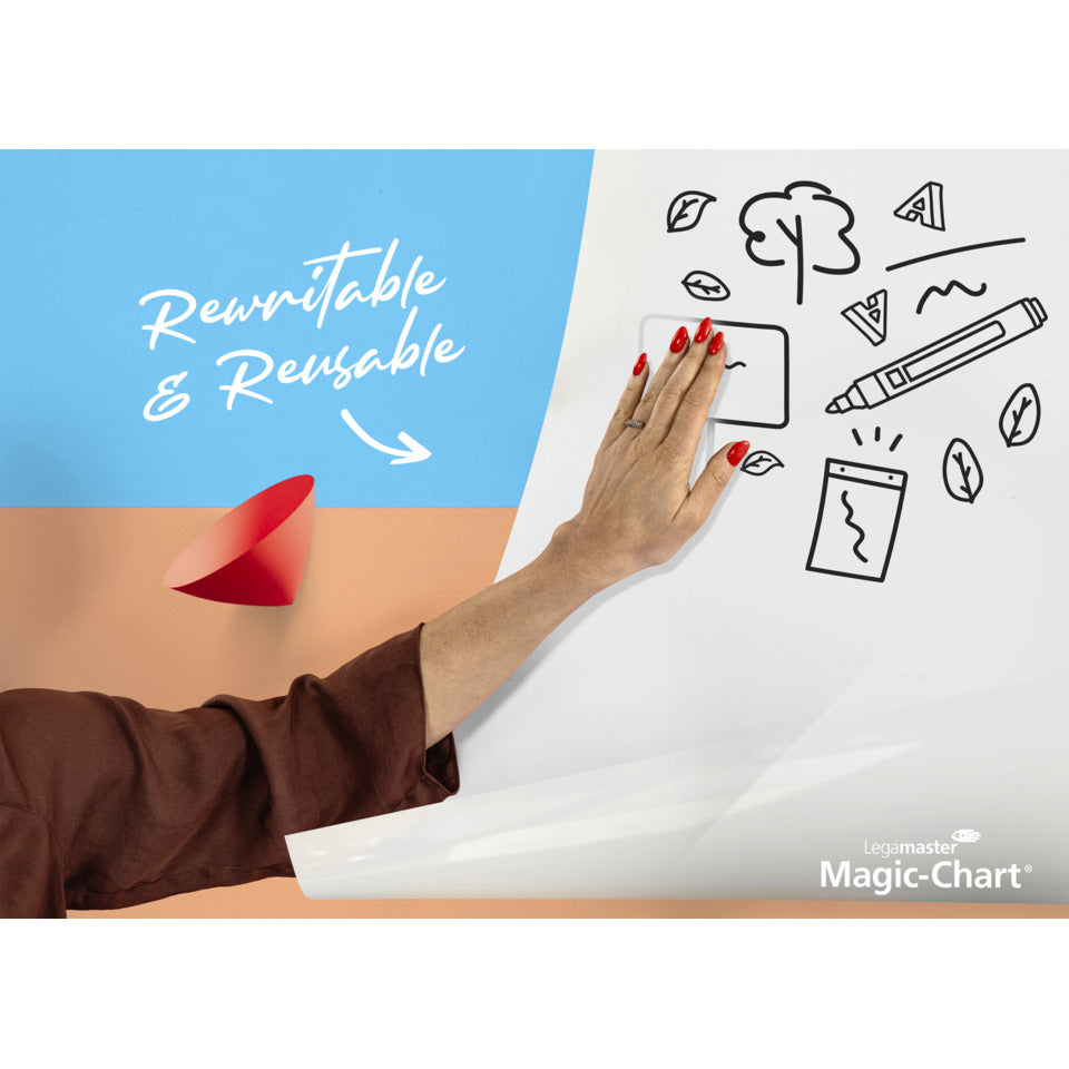Schreibfolie Magic-Chart Whiteboard, 60 x 80cm, 25 Blatt, weiß LEGAMASTER 7-159100 LEGAMASTER 7-159100 60x80cm