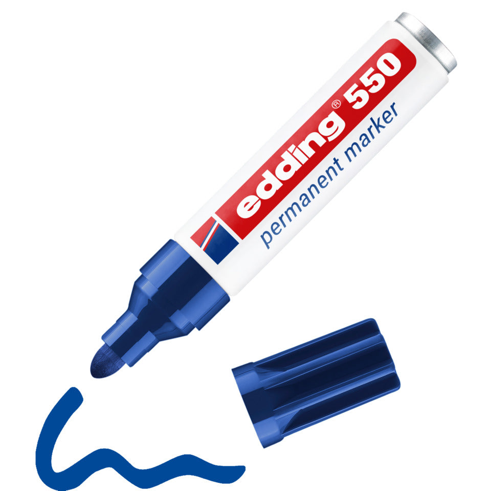 Permanentmarker 550, Rundspitze, nachfüllbar, 3-4mm, blau EDDING 4-550003 EDDING 550-003 Rundspitze nachfüllbar