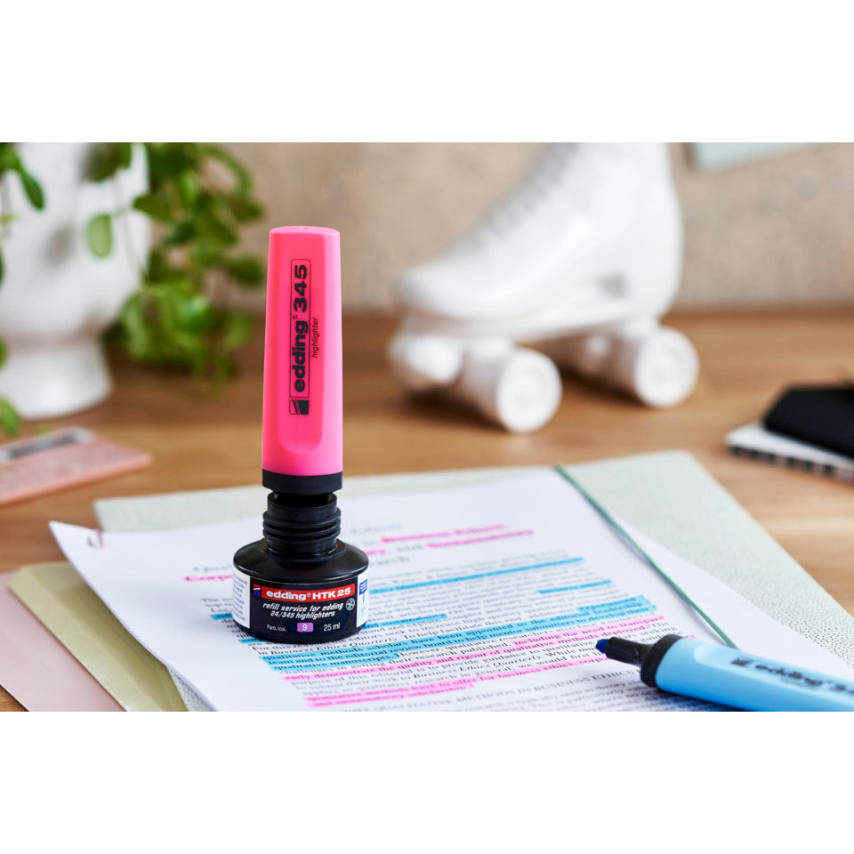 Nachfülltinte HTK 25, Textmarker, 25ml, pastellrosa EDDING HTK25138