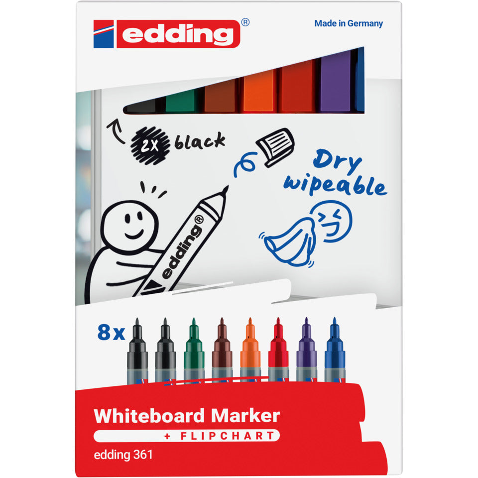 Boardmarkeretui 361, 1mm, 8 Stück, sortiert EDDING 361-8-S2999